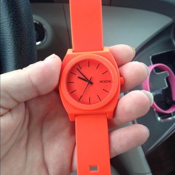 Neon orange Nixon watch