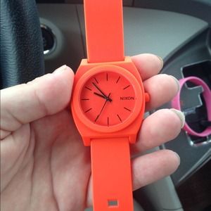 Neon orange Nixon watch