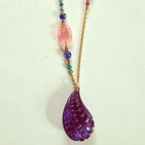 Tarina Tarantino lucite teardrop pendant necklace