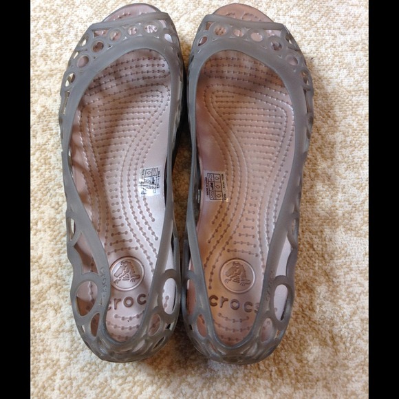 Crocs open toed flats