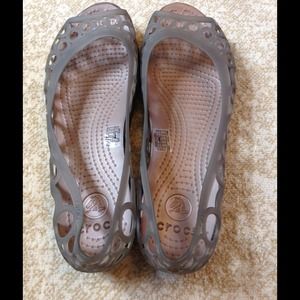 Crocs open toed flats