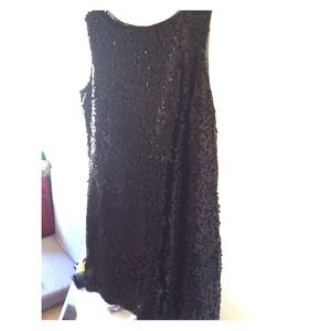 Benetton black sequence dress