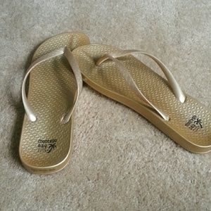 Gold Montero Bay Flip Flops