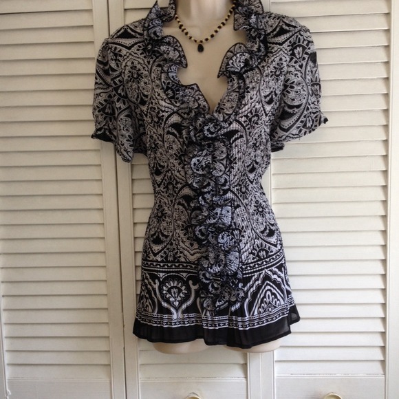 Ruffled & Pleated Blouse
