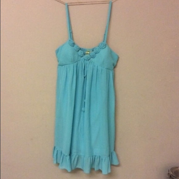 Blue rosette dress