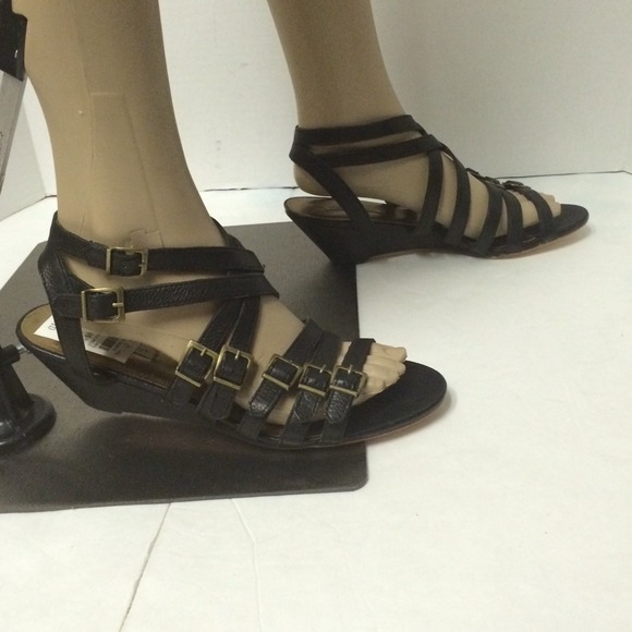 Cynthia Vincent Stina Strappy Wedge shoes Sz9.5 - Picture 2 of 4