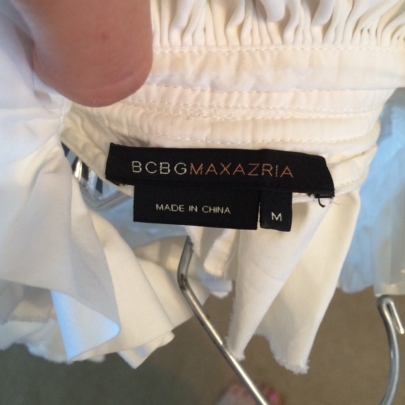 BCBGMaxAzria White Ruffled Halter Size M - Picture 4 of 4