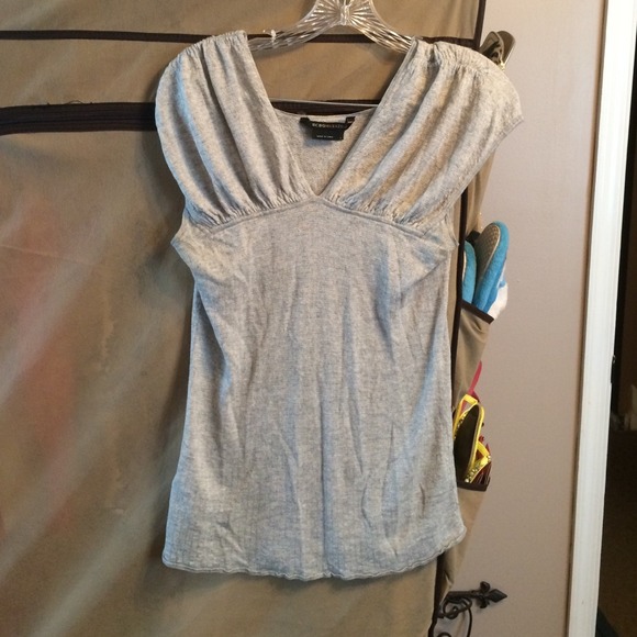 BCBGMaxAzria Silk Cashmere Gray Top