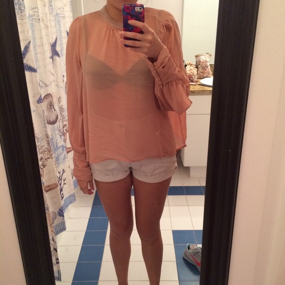 Pink long sleeved blouse - Picture 3 of 4