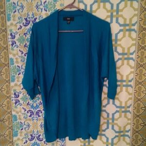Teal sweater shrug