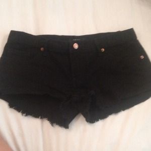 Black Jean Shorts