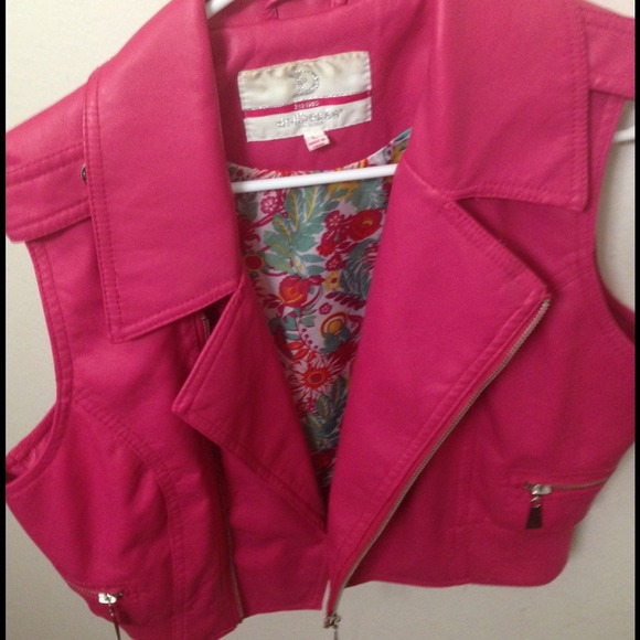 Pink leather jacket!!! Just reduced!