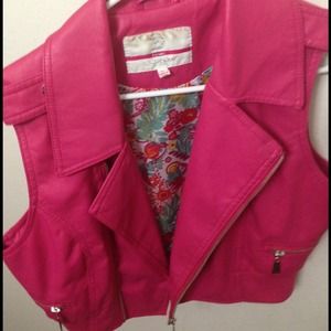 Pink leather jacket!!! Just reduced!