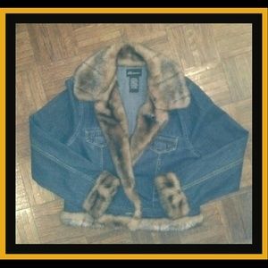 Faux fur Jean jacket.