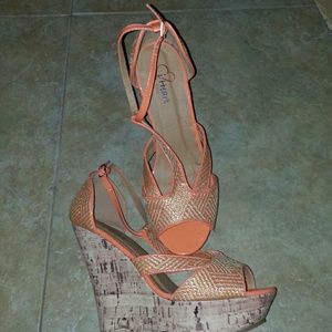 Womens size 10 I heart collection wedges.
