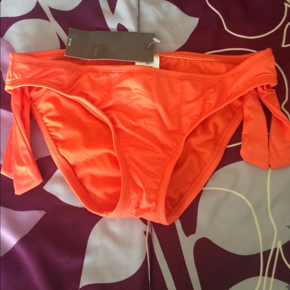 Mandarin colored bikini bottoms