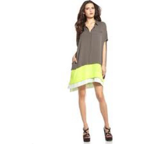 DVF HATSU COLOR BLOCK DRESS - Picture 2 of 4