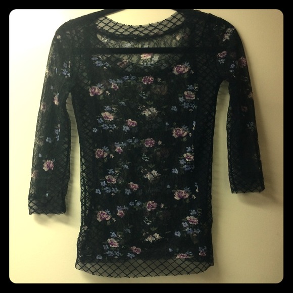 Free People Intimates Lace Rose long-sleeve  XS