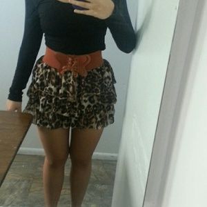 Leopard print skirt
