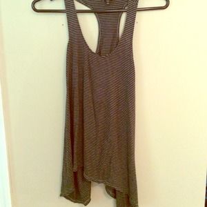 Express black& grey striped racer back !Very flowy