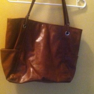Brown big handbag