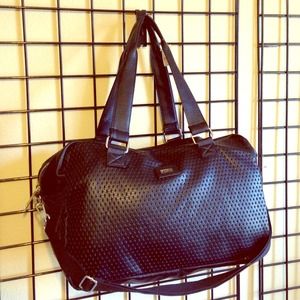 Victoria Secret Pink mesh faux leather duffle bag