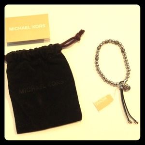 Michael Kors Silver Beaded Bracelet