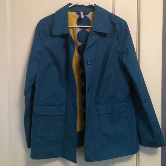 Old Navy turquoise rain coat