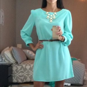 Mint green shift dress from lulu's