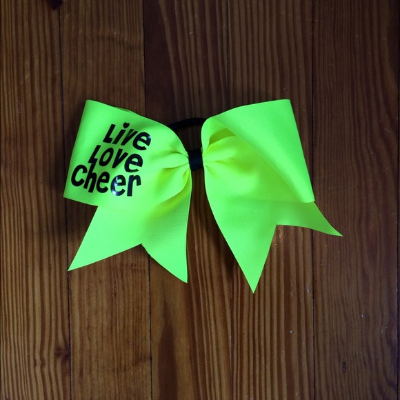 Neon yellow hair bow