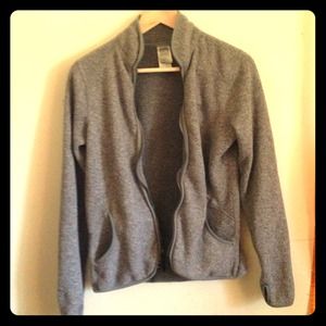 Grey northface zip up