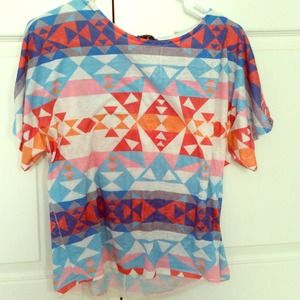 brightly colored unique designed women's blouse