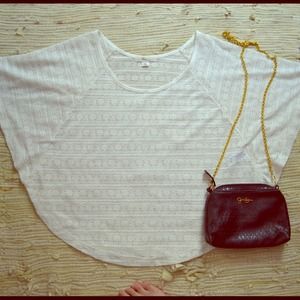 Simple white Flower patterned shirt