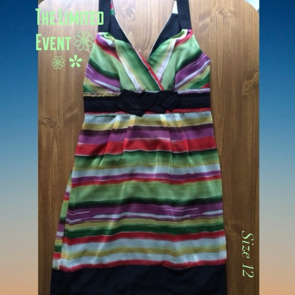 🌈 Watercolor striped dress from The Limited Event - Picture 1 of 4