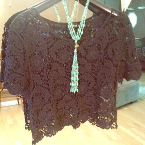 Lace crop top sz small