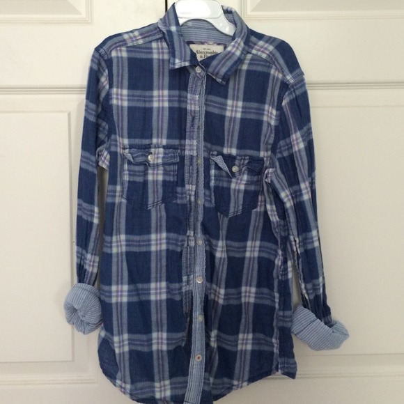 blue and white stylish flannel shirt