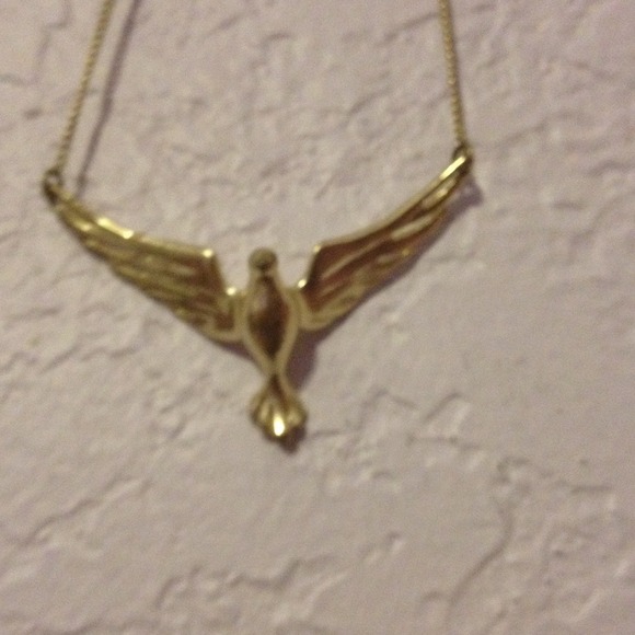 Gold spread eagle necklace - Picture 2 of 2