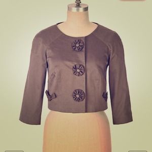 Anthropologie Cocalico Cropped Jacket by Baraschi