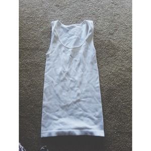 White tight tank top
