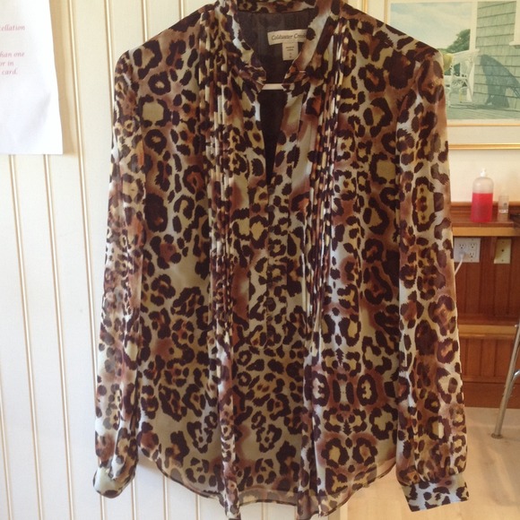 Coldwater Creek Leopard blouse S/8