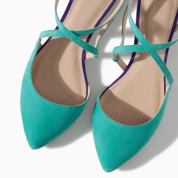 Zara Shoes - 🎊💖💓HP💓💖🎊Zara pointy flat in green size 8,New