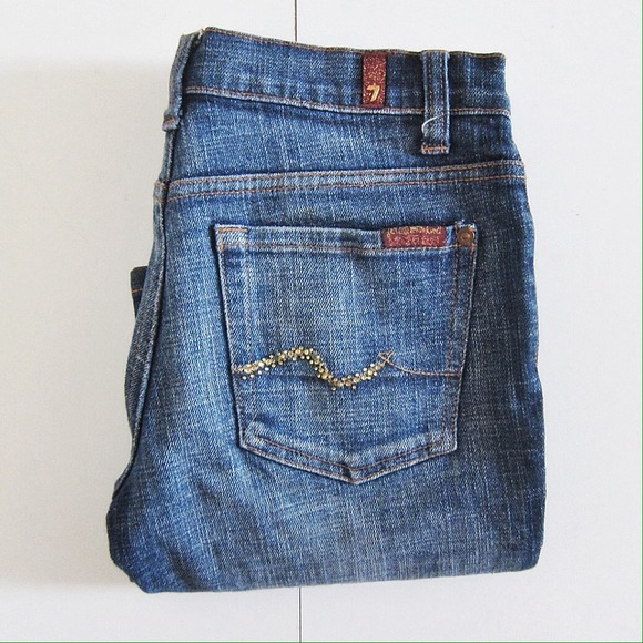 7 For All Mankind Bootcut Swarovski Pockets 24