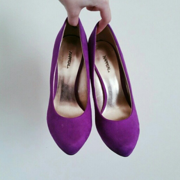 Purple Suede Heels - Picture 1 of 3