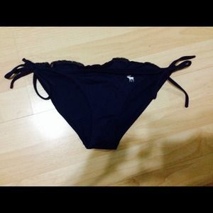 A&F navy bikini bottom