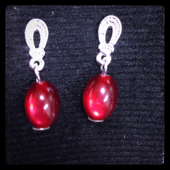 Red earrings