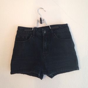 BLACK DENIM💀 HIGH WAISTED SHORTS