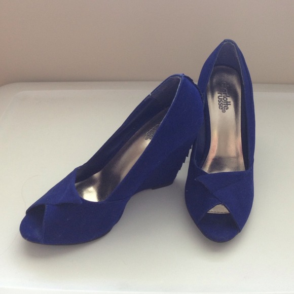 Charlotte Russe Shoes - Charlotte Russe Cobalt Blue Wedges Size 5