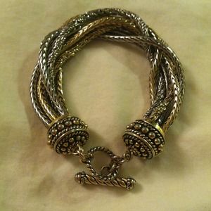 CABLE Gold & Silver Heavy Bracelet