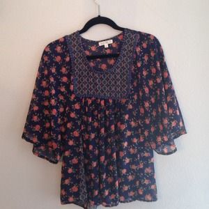 Sheer boho flowy shirt