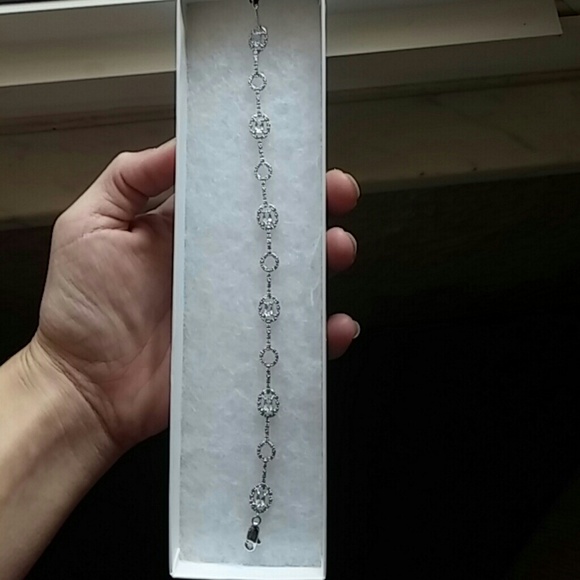 Blue Topaz and Diamond Bracelet